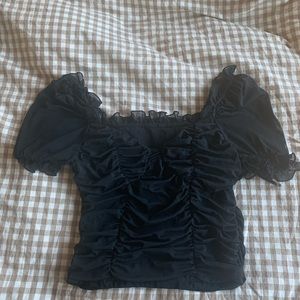 Ruffled Square Neck Blouse